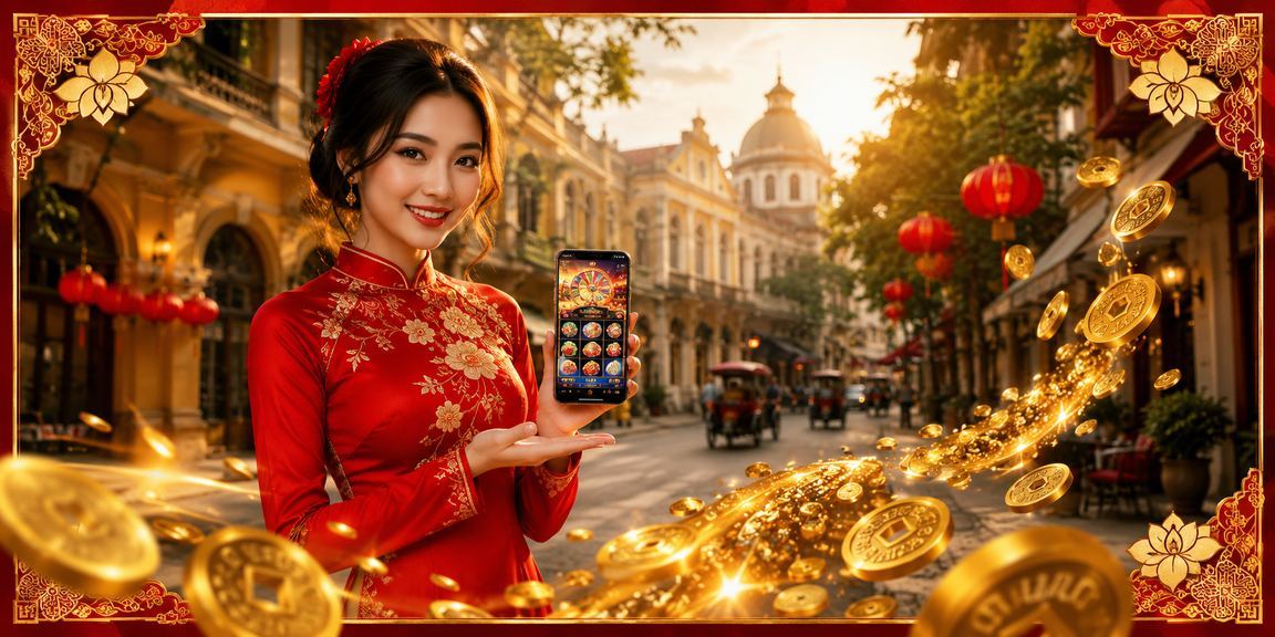 Người chơi trải nghiệm slot game trong không gian đêm Hà Nội